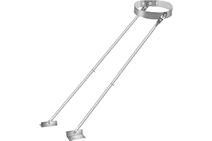 HZIU Roof Bracket Support Kit Sturdy Stainless Steel Extended Chimney Roof Bracket Adjustable Extended Roof Brace for Securing 6"-14" Diameter Stove Pipe