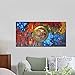 Wieco Art - Modern 4 Piece 100% Hand Painted Stretched and Framed Contemporary Abstract Cityscape Oil Paintings Artwork on Canvas Wall Art Ready to Hang for Living Room Bedroom Home Decorations
