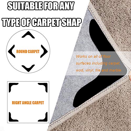 Rug Grippers with Super Stickiness Anti Curling Carpet Tape NonSlip