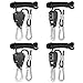 iPower GLROPEX2 2-Pair 1/8 Inch 8-Feet Long Heavy Duty Adjustable Rope Clip Hanger (150lbs Weight Capacity) Reinforced Metal, 2 Pack, Black primary