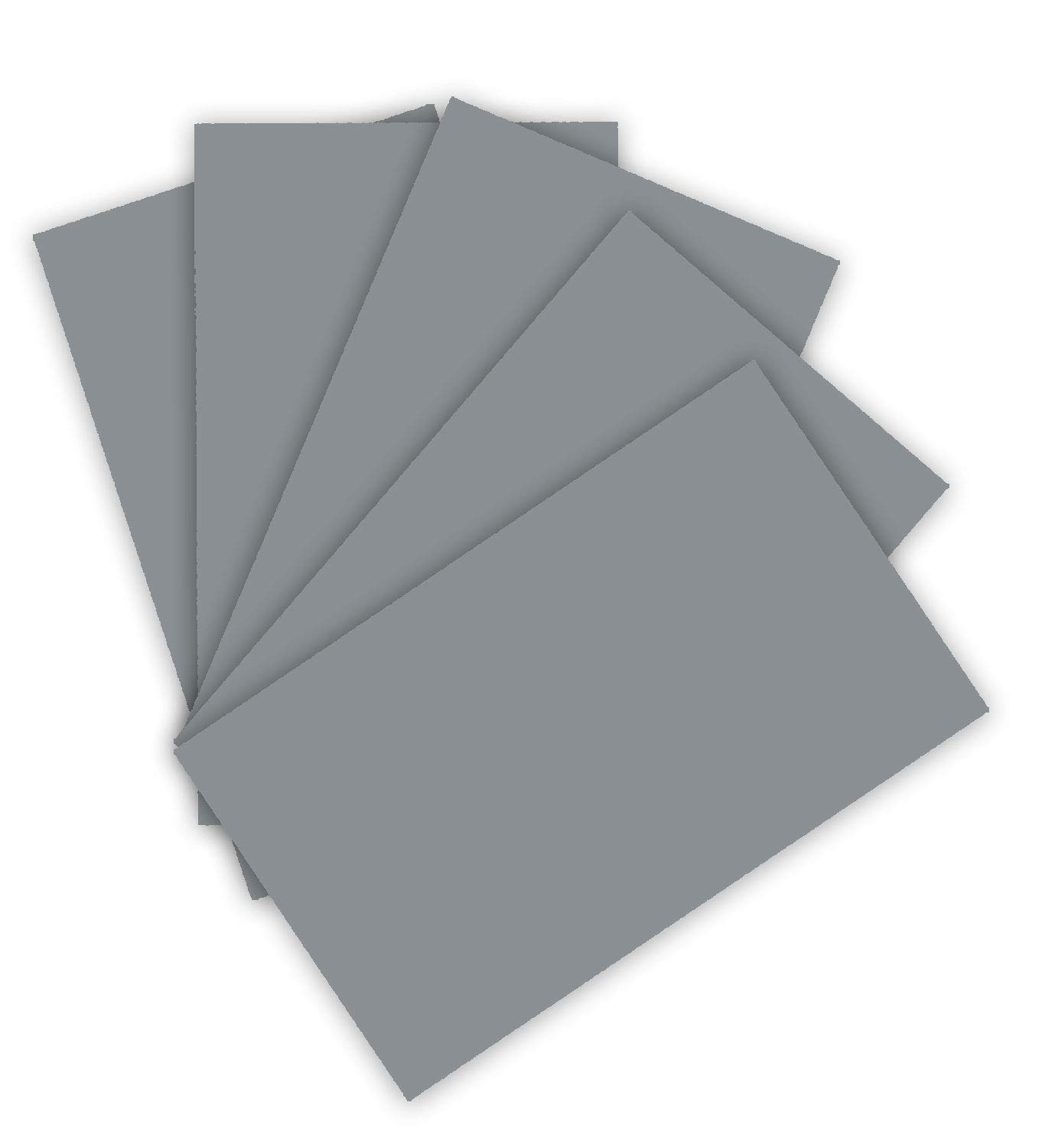 folia 6122/4/84 - Coloured Card 220 g/m², Craft Card in Stone Grey, DIN A4, 100 Sheets, as a Base for Numerous Crafts