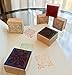 Wooden Rubber Stamp Square Floral Pattern for DIY Craft Card and Scrapbooking Designs