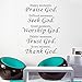 Thank God Wall Quote Sticker Decal Home Decor Vinyl Art Mural