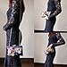 Evening Clutch Purses Women's Satin Flower Pearl Beaded Evening Handbag