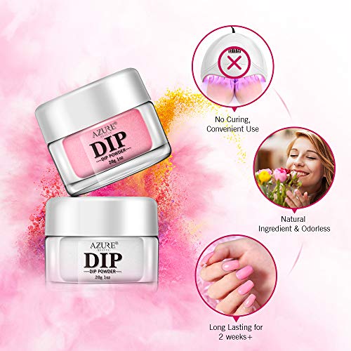 Nail Dip Powder Starter Kit 4 Red Glitter Colors(1oz.),Acrylic Dip