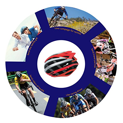 Vihir Bike Helmet Specialized for Mountain Bicycle Road Cycling, Red - Thumbnail 6