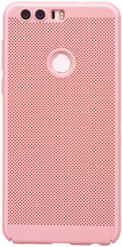 Huawei Honor 8 Case, CinoCase Ultra Slim Mesh Case Lightweight Heat Dissipation Anti-Scratch Premium Hard PC Shell Protective Case Cover for Huawei Honor 8 - Rose Gold
