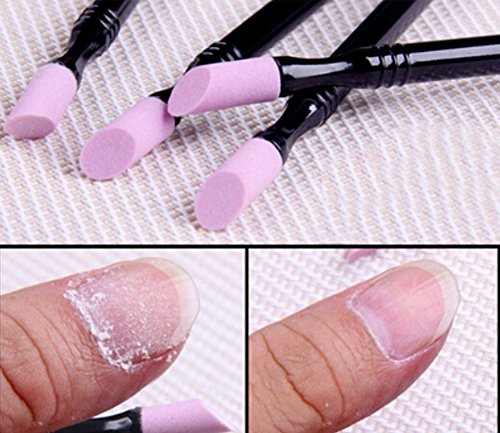 ZHUOJU Double-end Quartz Cuticle Pusher Trimmer Manicure Nail Art Tool (B) - Thumbnail 3