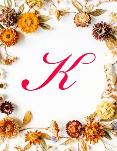 K: Monogram Initial Barber Appointment Book 4 Columns Appointment Log Book, Appointment Time Planner,Hourly Appointment Planner, 8.5" x 11", 110 pages