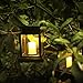 GVSHINE 2 Pack LED Solar Mission Lantern, Vintage Solar Powered Waterproof Hanging Umbrella Lantern Candle Lights Led with Clamp Beach Umbrella Tree Pavilion Garden Yard Lawn Etc Lighting & Decoration
