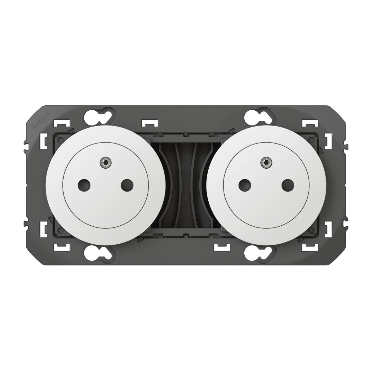 Legrand LEG95218 2 x 2P + T Pre-Cabled BLC Dooxie Double Socket 2P + T Pre-Cable Surface White Composable