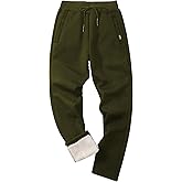 Gihuo Men Sweatpants Sherpa Fleece Lined Sweatpants Winter Thermal Active Outdoor Sports Track Jogger Pants