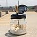 reCAP Mason Jars Lid FLIP Cap, Regular Mouth, Black - BPA-Free, American Made Ball Mason Jar Lids for Preparing, Serving and Storage, Spill Proof and Made with Safe, No-Break Materials
