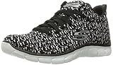 Skechers Sport Women's Empire Connections Fashion Sneaker, Black/White, 7 M US