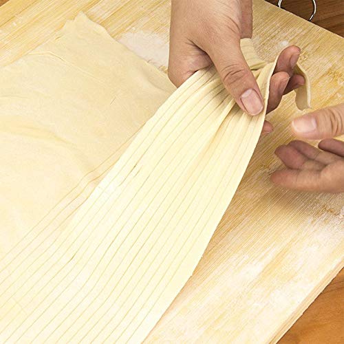 Noodle Lattice Roller, OFFTESTY Stainless Steel Dough Cutter High Grade Noodles Cut Knife Kitchen Cooking Tool
