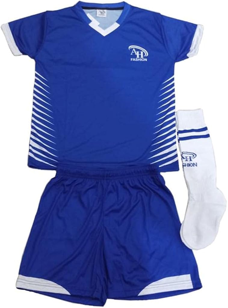 Kids Boy's Printed Football Kit Jersey Soccer TShirt Short Socks 3