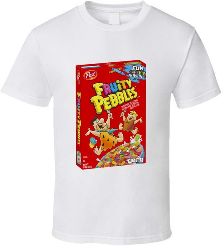 ABADI Fruity Pebbles TShirt für Müsli, Lebensmittel, Weiß Amazon.de