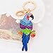 Parrot Pendant Keychain, Fashionable Jewelry Key Ring Cute Bird Shape Pendant Rhinestone Decoration Keychain(Blue)thumb 1