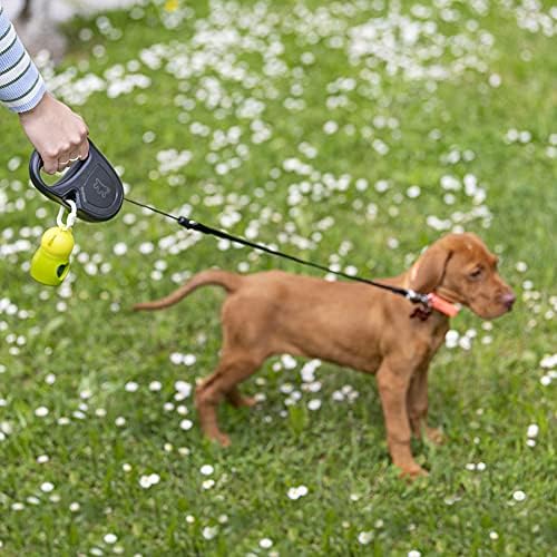 Correa retráctil para Perros Mediano Grandes Flippy One Cord M, Cuerda Extensible 5 m, MAX 20 kg, Negro