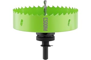 CSOOM Upgraded Bi-Metal Hole Saw Drill Bit, Hole Drilling Cutter, Ideal for Plastic, Wood, Plywood, Thin Steel Sheets, and Thin Aluminum Sheets（160mm|6-5/16"）.