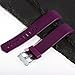 Maledan Bands Replacement Compatible with Fitbit Charge 2, 3-Pack, Large Black/Blue/Plum