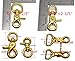 Okones Pack of 4,4/5''Eye Diameter,2-2-3'' Overall Length,Solid Brass Lobster Clasps Oval Swivel Trigger Clips Hooks for Straps Bags Belting leathercraft(2-2/3'')