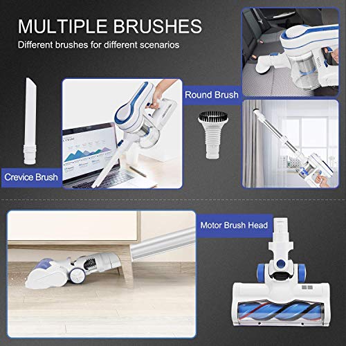 APOSEN Cordless Vacuum Cleaner, Upgraded Powerful Suction 4 in 1 Stick Vacuum Cleaner 35min