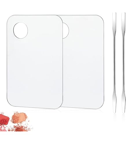 GSHLLO 2 Stück Nagellack-Paletten Aus Glas – 9,5 Cm Durchmesser, Zum Mischen Von Farben