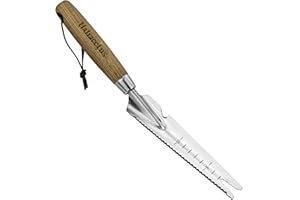 Haliaeetus Multi-Use Weed Trowel, Stainless Steel Dandelion Fork Puller, Serrated Edges Manual Weed Puller for Quick Cutting 