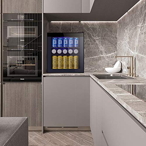 BOSSIN Beverage Refrigerator and Cooler, 60 Can Capacity with Smoky