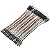 Foxnovo Breadboard Jumper Wires 1 pin 10CM Male to Female Jumper Cable 40 Pcs