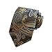 MENDENG Gold Blue Mens Floral Paisley Ties Silk Jacquard Woven Suits Tie Necktie