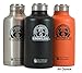 Smoky Mountain Growlers Insulated Stainless Steel All-in-one 64 oz Water Bottle, Thermos, and Wine or Beer Growler with Stainless Steel Lid