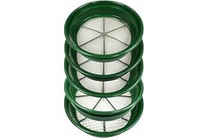 SLUICE MONKEY DAvignon 5 Pack of Large 1/2", 1/4", 1/8", 1/12", 1/20" Mesh Screen Gold Panning Classifier. Fits on Top of 5-Gallon Bucket.