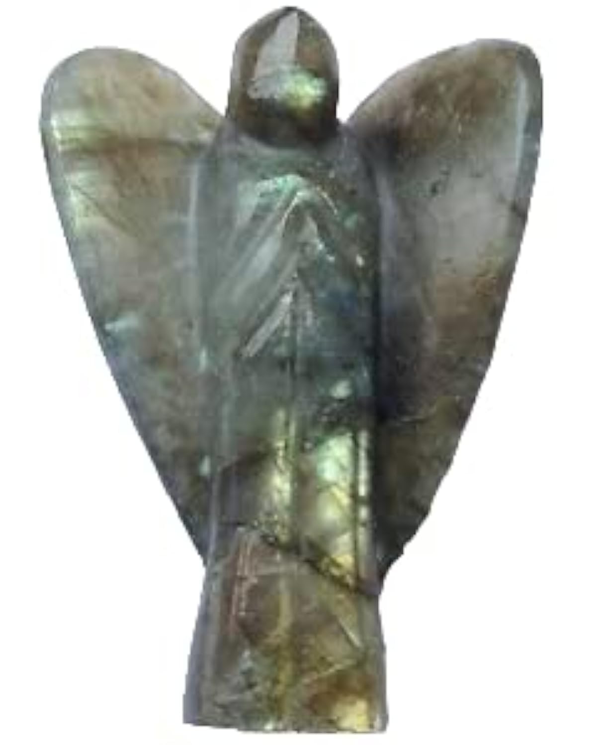 Labradorite Carved Guardian Angel Crystal Healing Wellness Reiki Feng Shui Aura Handcrafted