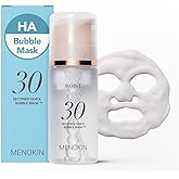 MENOKIN 30 Seconds Quick Bubble Mask [MOIST] - [Hyaluronic Acid] in Micro-bubbles, 8 Types for 96% Moisture Improvement, Deep Hydration, Niacinamide, Korean Skin Care Essential, 70 Uses, 3.21 fl.oz