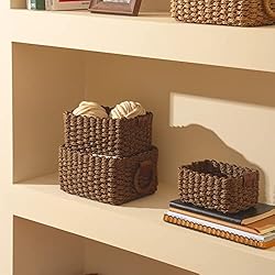 LA JOLIE MUSE Woven Storage Baskets, Recycled Paper