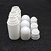 JETEHO 6 Pack Empty Leak-Proof Refillable Roll-On Deodorant Bottles, Plastic Containers Bottles with Roller Balls and White Caps for Essential Oil Perfumes Lip Balms