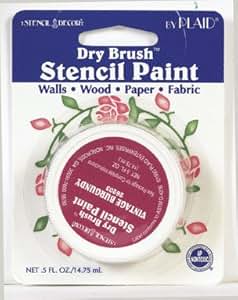Amazon.com: PLAID ENTERPRISES 26203 "STENCIL DECOR" DRY BRUSH STENCIL PAINT