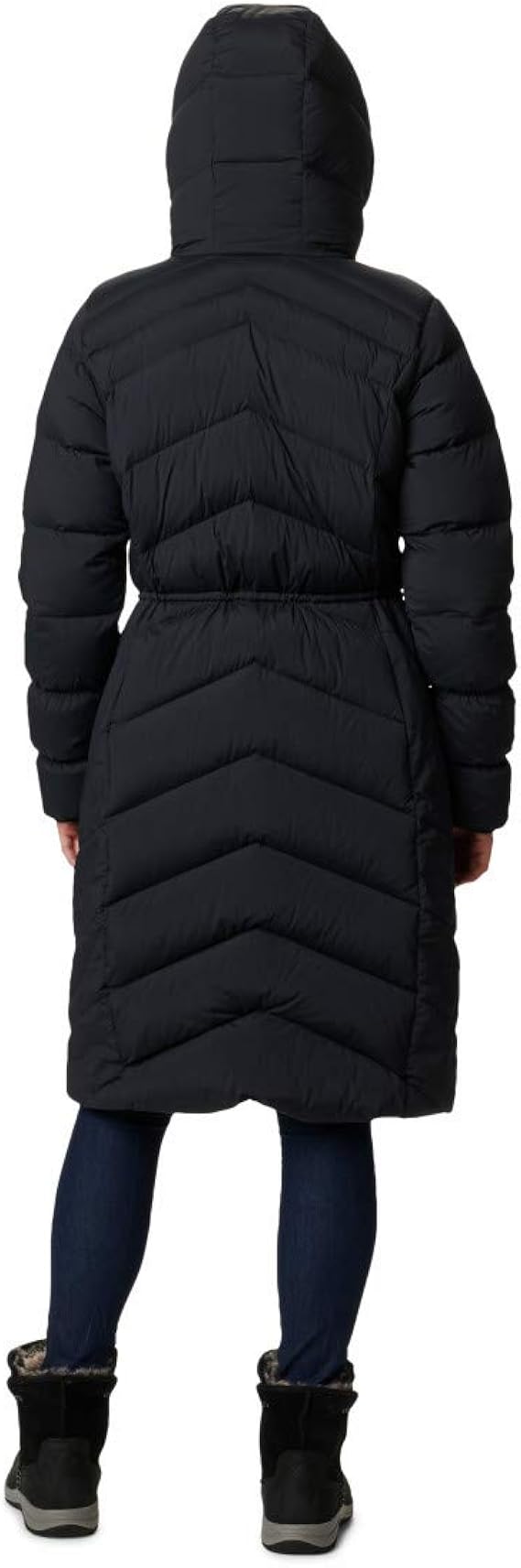 columbia knee length down jacket