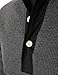 H2H Men's Slim-Fit Long-Sleeve Waffle Henley Shirt Charcoal US M/Asia L (CMTTL045)