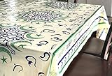 Islamic Moon and Star Arabesque Design Plastic Table Cover by Eidway for Eid, Ramadan, Graduation, Birthday Party Supply. 108"x54" (137.16cm X 274.32cm)