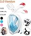 Full Face Snorkel Mask, 2017 New Foldable Snorkeling Mask Full Face with Detachable GoPro Mount Pivot Arm and Earplug, 180° Large View Easy Breath Dry Top Set Anti-fog Anti-leak for Adults L XL