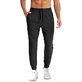 Aolesy Men's Joggers Sweatpants with Zipper Pockets Stretch Athletic Gym Pants for Workout, Running, Golf (Fleece & Regular)
