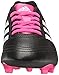 adidas Performance Kids' Goletto VI J Firm Ground Soccer Cleats, Black/White/Shock Pink, 3 Medium US Little Kid