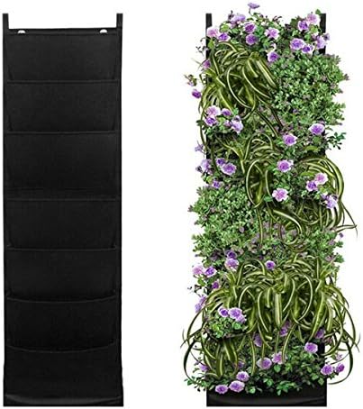 Shifang Vertical Wall Garden Planter Recycled Materials Wall Mount Balcony Plant Grow Bag (7 pocket)