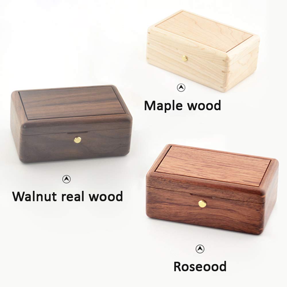 Sinzyo Custom Photo You are My Sunshine Wood Jewelry Music Box Vintage Wind Up Musical Box Gift for Christmas,Birthday,Valentine's Day(Rosewood Custom)