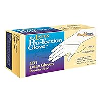 Comfitwear Disposable Latex Gloves, Large, Case of 10