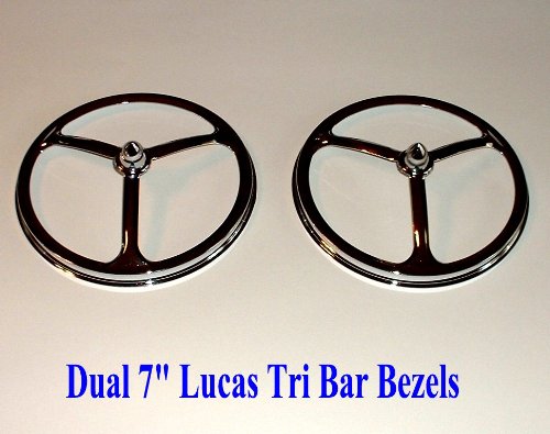 7" Lucas Style Bullet Headlight Covers