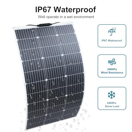 Monocrystalline 200W 12V Flexible Solar Panel Kit For Outdoor Mobile Use